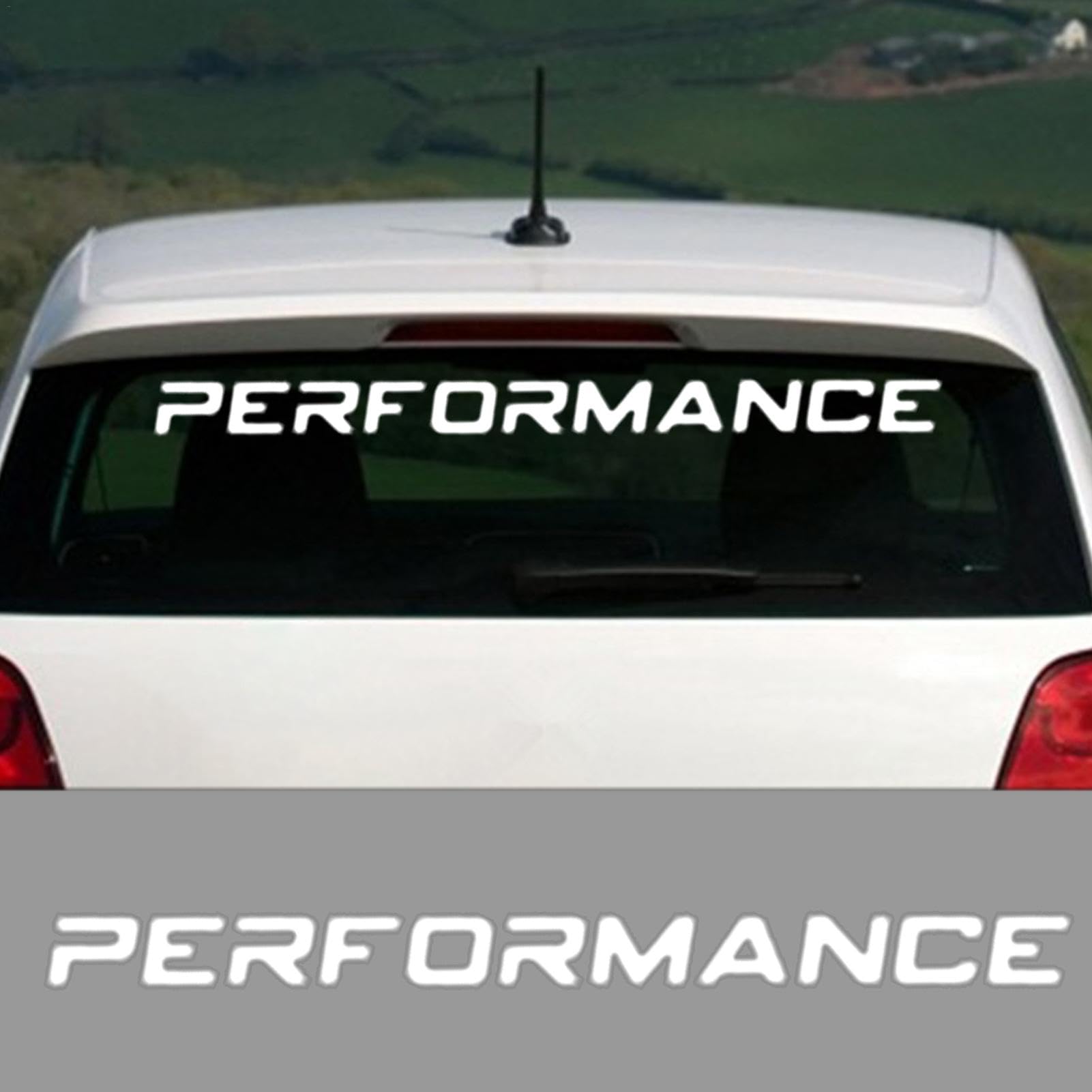 Autocollant De Voiture Performant, Autocollant De Voiture De Performance - Autocollant De Bouclier Ru00e9flu00e9chissant Et Cool - Du00e9coration De Voiture, Autocollant De Pare-brise Pour SUV, Camion, Moto