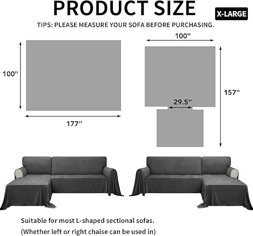 Miniatura 5 de Easy-Going Fundas de terciopelo para sofá modular de lujo para sala de estar, funda de sofá para sofá en forma de L, fundas de sofá de dos piezas