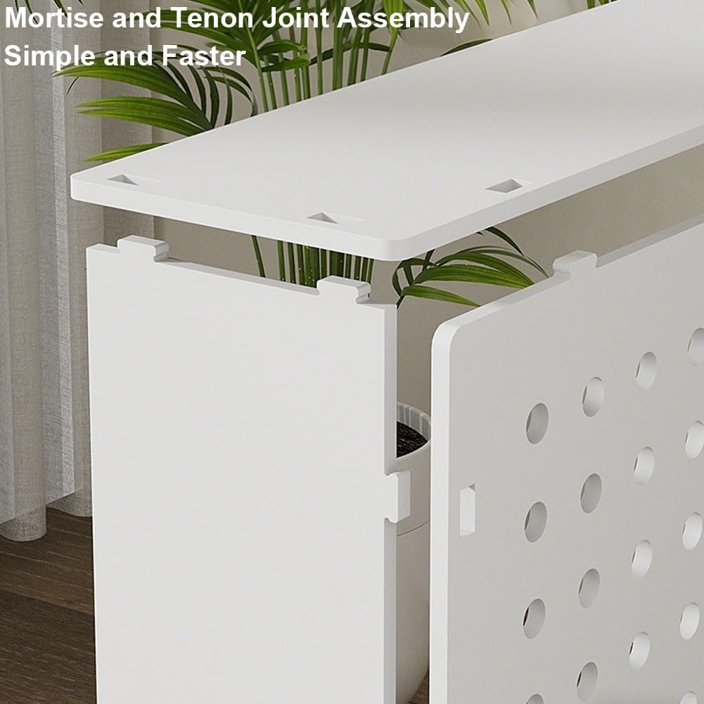 Weiß Heizkörperabdeckung Heizkörperverkleidung Heizungsverkleidung Heizungsabdeckung für Eingangsbereich, Wohnzimmer, Wohnmöbel(70x80x15cm)