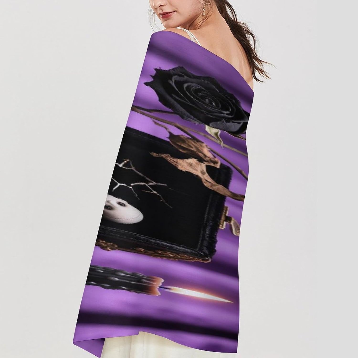 Dark Rococo Box Scarfs for Man Women Winter Scarf Fashion Long Shawl Wraps Classic Tassel Scarfs Soft Blanket Scarves