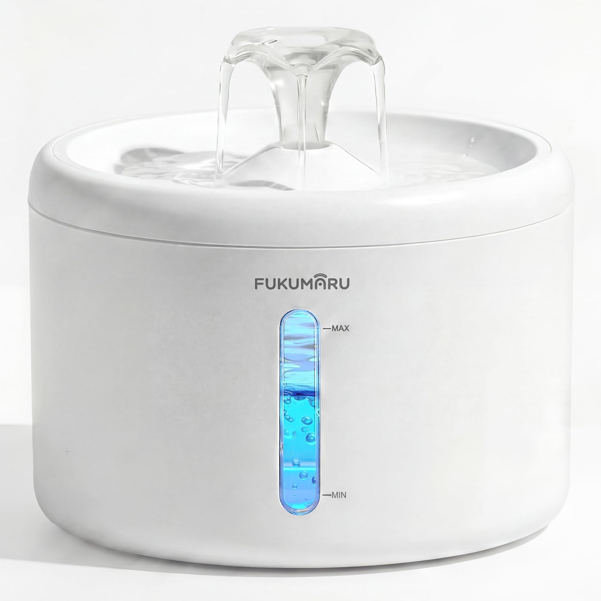 FUKUMARU 2.4L Cat Water Fountain Automatic Water Dispenser for Pets, Water Dispenser with Silent Pump in ABS (Acrylonitrile Butadiene Styrene), with 3 Filters and Adapter