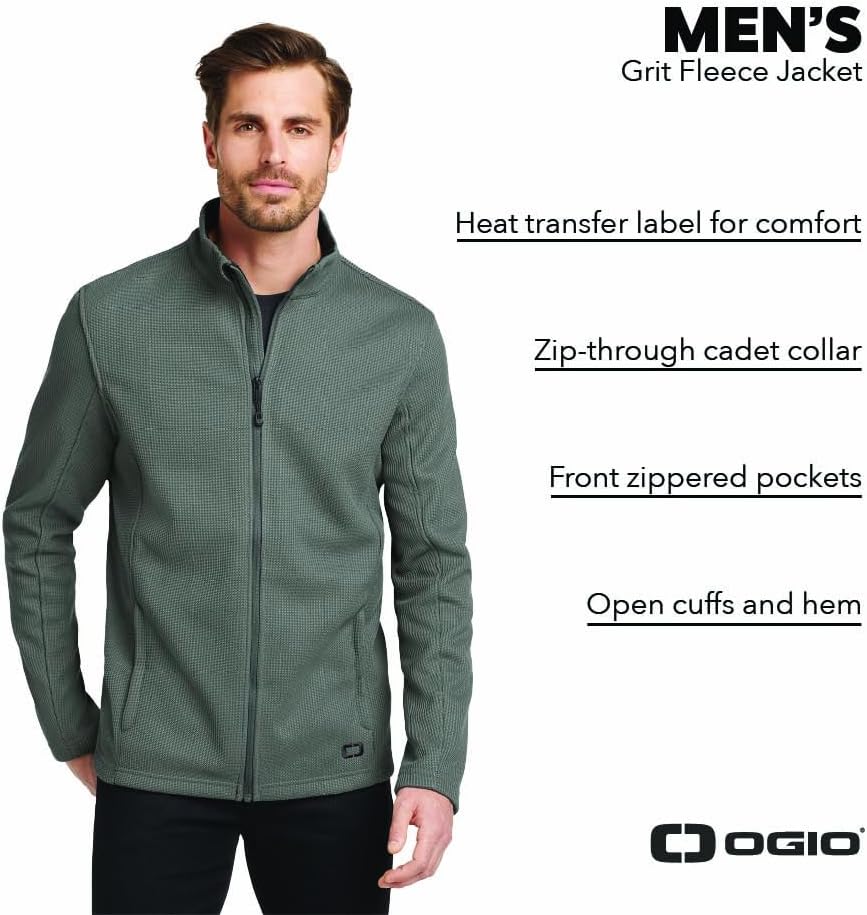 OGIO Unisex Grit Fleece Jacket | Winter Jacket for Men & Women, Zip Up Coat for Work & Casual Wear - Image 4