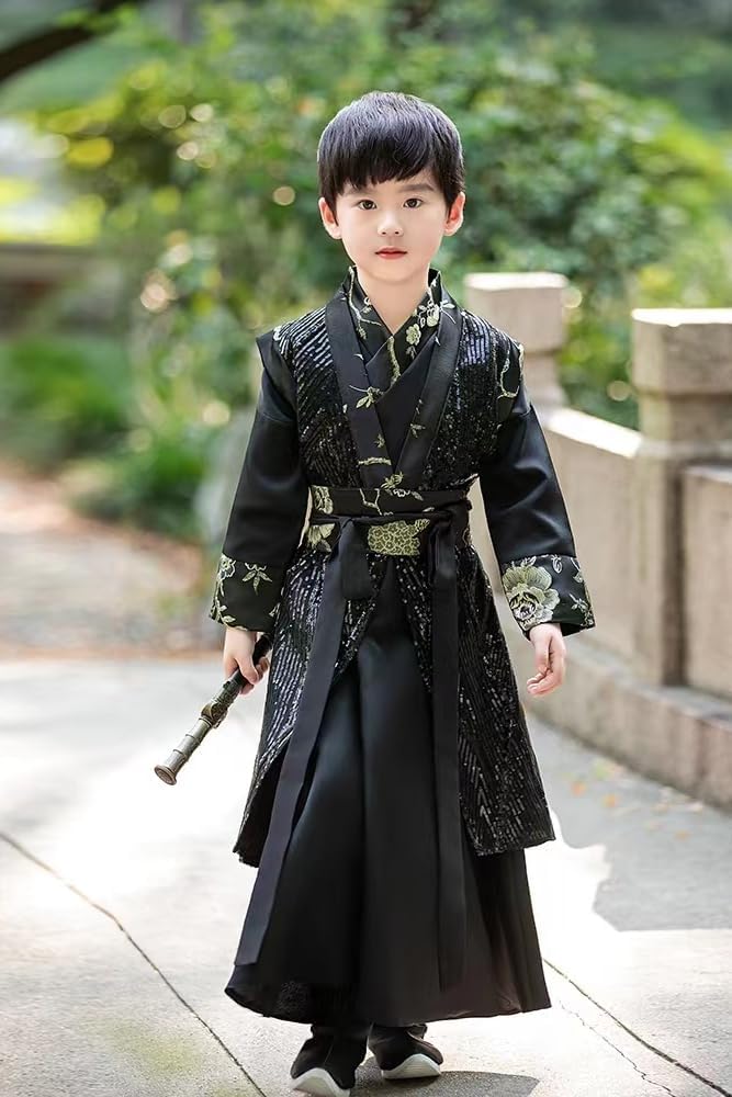 カスタマイズ ボーイ レトロ カンフー ハンフー フェスティバル 剣士 武道 コスプレ パフォーマンス コスチューム 唐 スーツ,