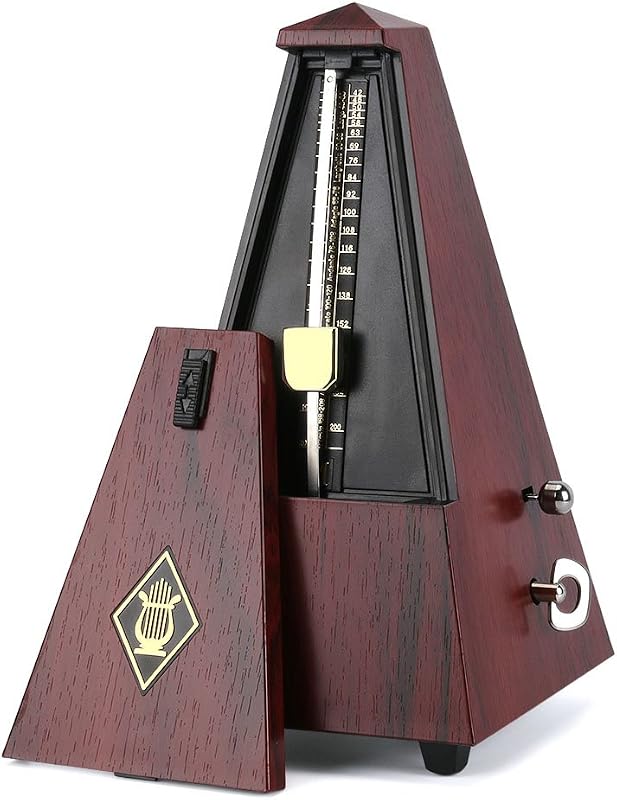 Metrónomo mecánico preciso para instrumentos de viento, músicos, guitarristas, violinistas, teca de madera plástica