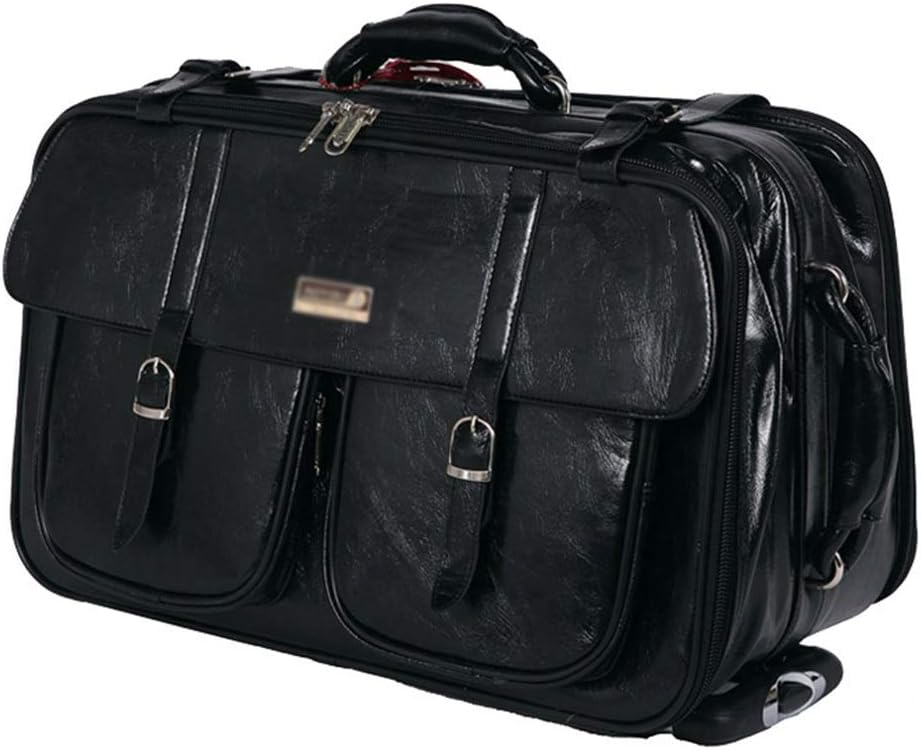 ZHANGQIANG Suitcase Travel Trolley Case Traveling Men's Business Briefcase, Travel Bag Trolley case (Color : Black, Size : 50 * 21 * 32cm) Double the comfort