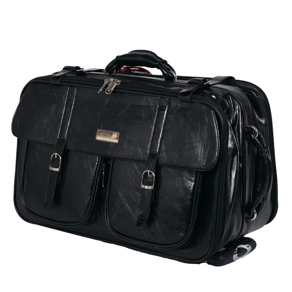 ZHANGQIANG Suitcase Travel Trolley Case Traveling Men's Business Briefcase, Travel Bag Trolley case (Color : Black, Size : 50 * 21 * 32cm) Double the comfort