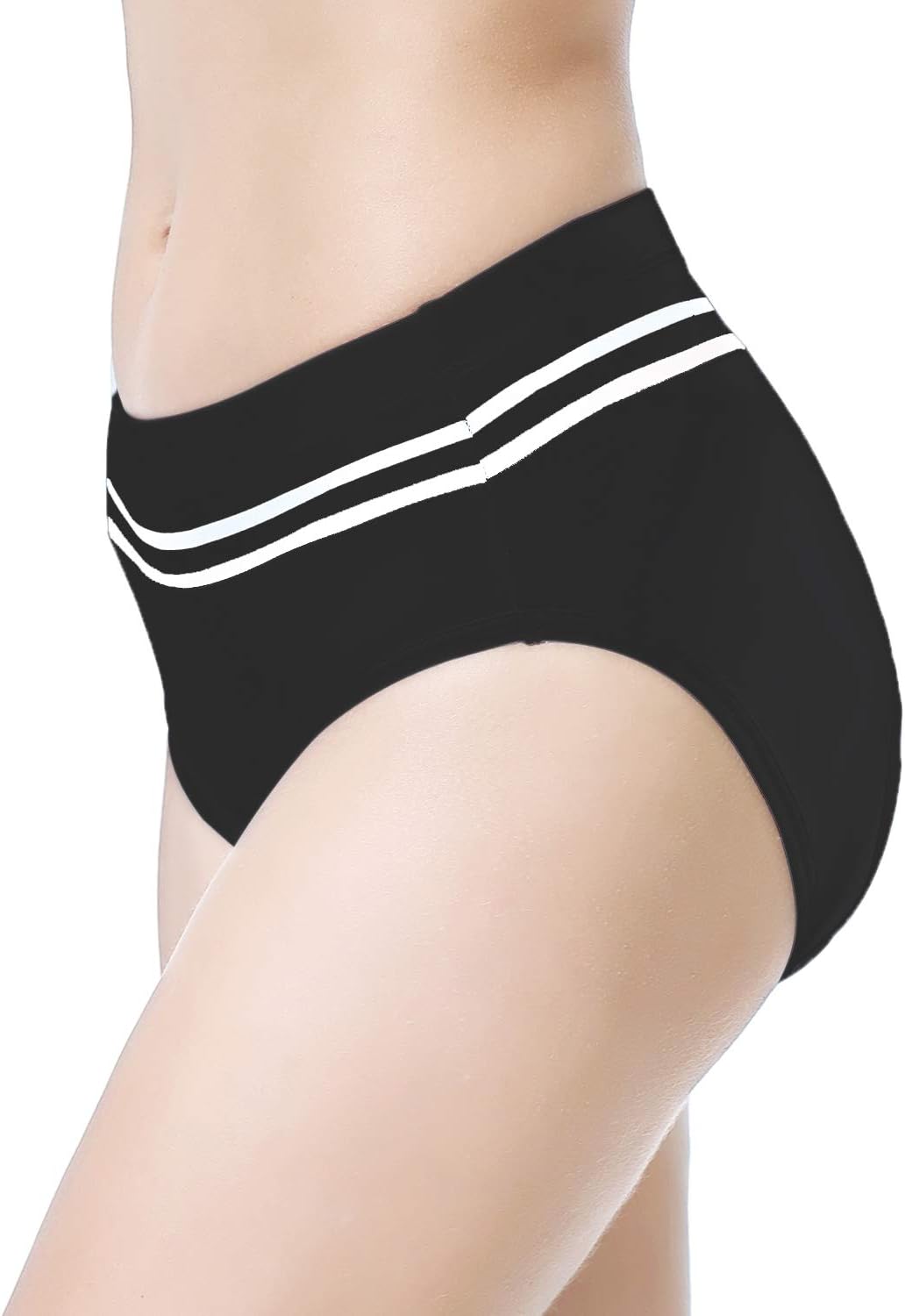 beroy Women Cycling Shorts Underwear,Ladies Bike Shorts with Padding(XXL Black)