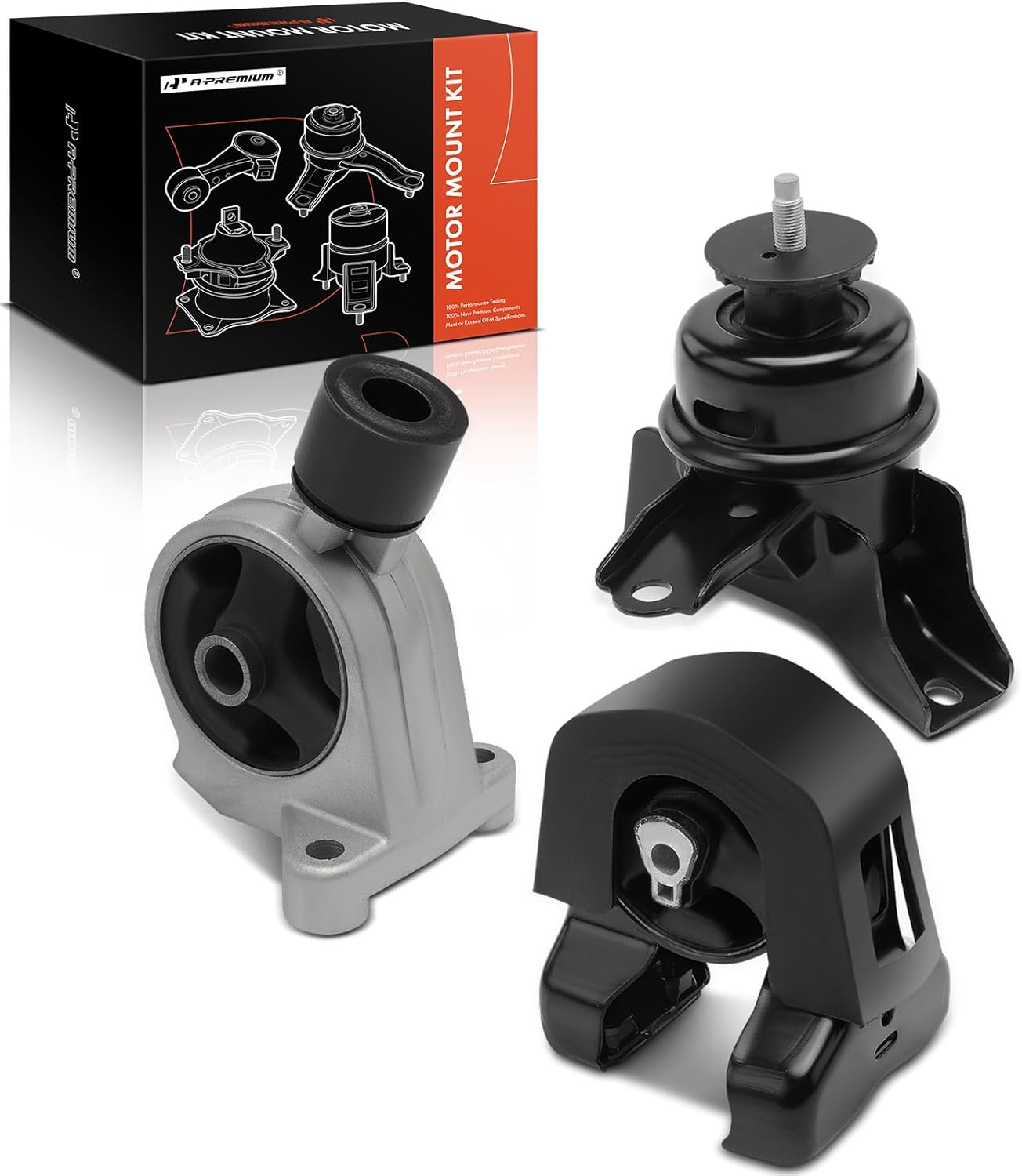 A-Premium Engine Motor and Transmission Mount Kit Compatible with Kia Sedona 2006-2012 2014 & Hyundai Entourage 2007-2010, 3.5L 3.8L, 3-PC Set, Replace # 219304D500, 219104D500