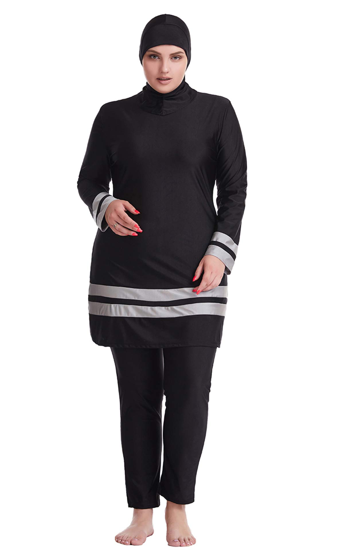 Buy GladThinkWomen Muslim Plus Size Islamic Traditional Burkini Modest