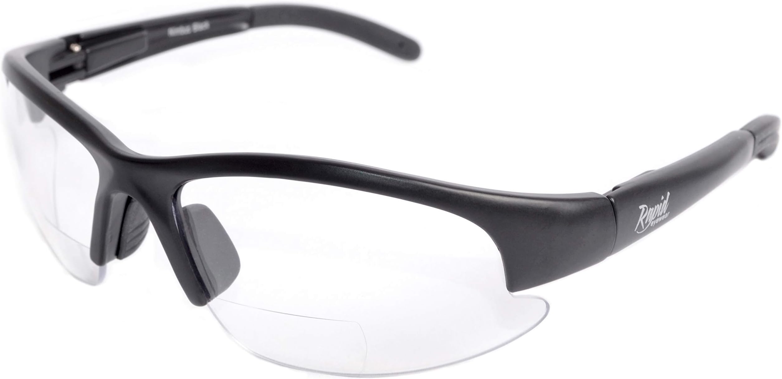 Mens & Womens CLEAR BIFOCAL + 2.5 STRENGTH SAFETY GLASSES With Magnifying Readers Segment. Reading Specs for Lab Work, Hobbyists, Trades, and Sports including Cycling & Shooting
