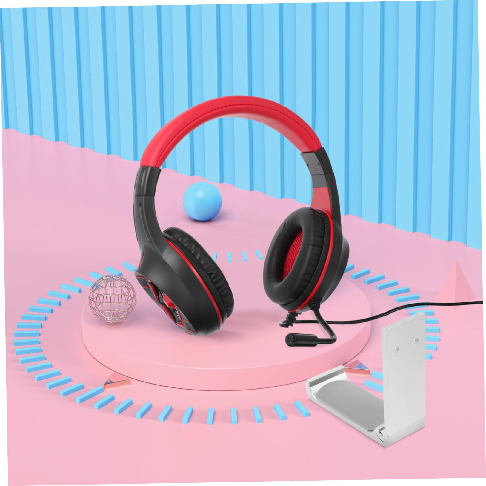 Veemoon 4juegos Soporte para Auriculares De Aleación De Estante para Auriculares Gaming Organizador De Metal para Capacidad De De Instalación Color Plateado