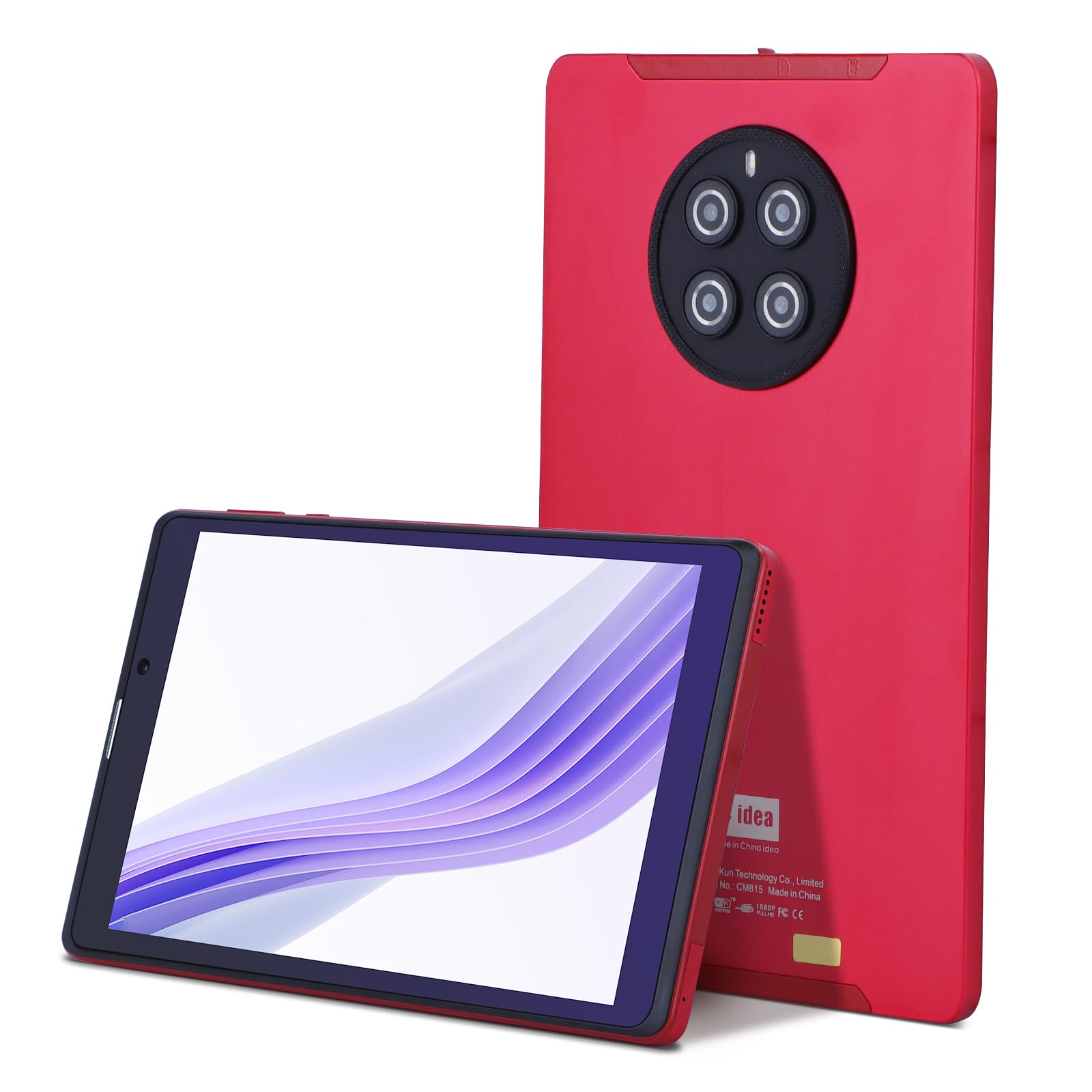 C idea Android 12.0 Tablet, 8 inch Tablet with 8GB RAM,512GB ROM Storage, Wifi/5G LTE+SIM Card Slot, 5MP+8MP Dual Camera HD IPS Display, CM815(Red)
