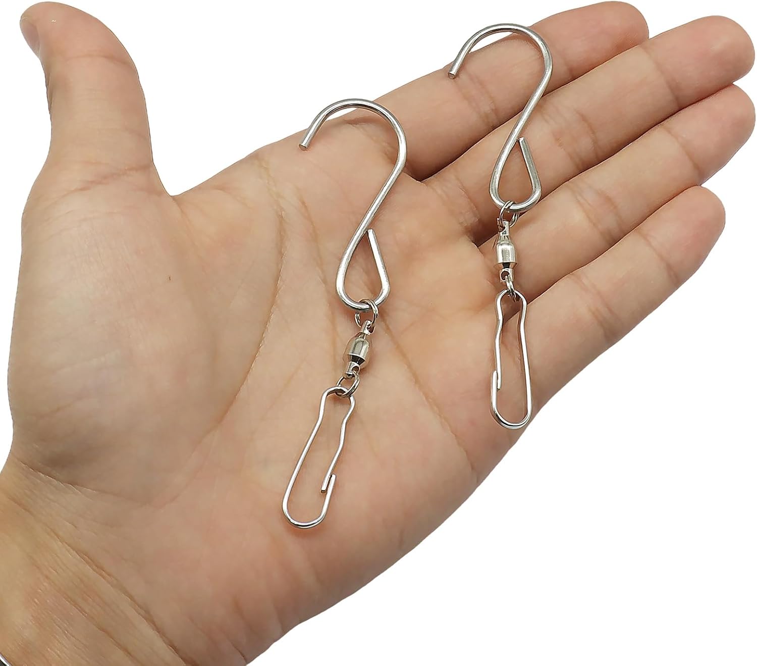 Swivel Hooks Clips for Hanging - 20 Pack Stainless Steel 360° Rotating Hooks for Wind Spinners, Wind Chimes, Crystal Twisters & Party Decorations - Corrosion-Resistant & Easy to Use