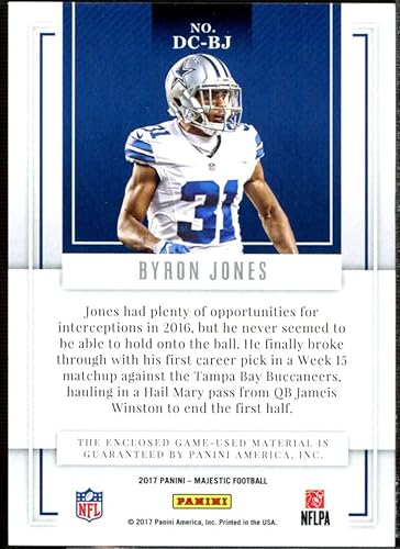 Miniatura 2 de Byron Jones Card 2017 Panini Majestic Team Pedigree Materials Gold #3