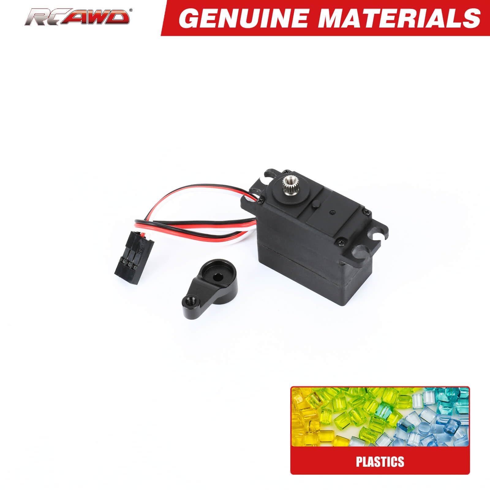 RCAWD 3KG 21T Steering Servo & Servo Arm Horn for MJX Hyper Go 1/14 14210 14209 Series Upgrades Part Black