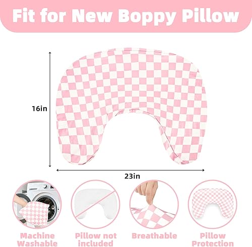 Miniatura 3 de Funda de almohada de lactancia, fundas de lactancia extraíbles para almohadas de lactancia, ajuste elástico y suave para bebés recién nacidos,