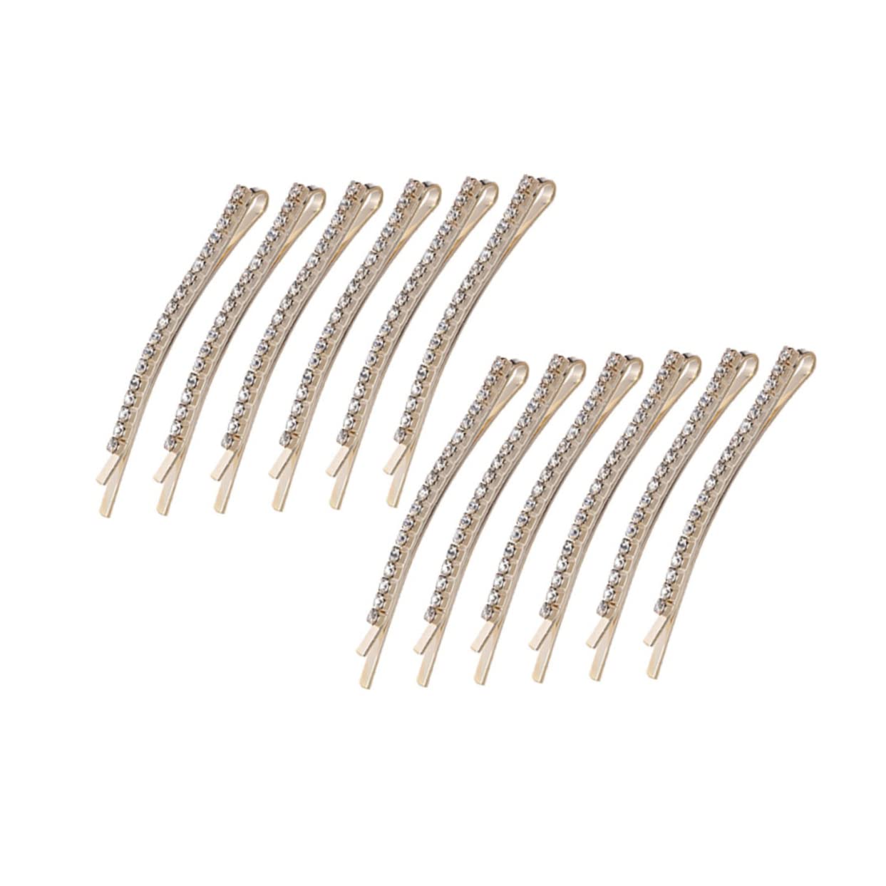 minkissy 36stücke Teiliges Haarspangen Goldene Einreihige Haarnadeln Für Frauen Hochzeits-haaraccessoires Glitzernde Haarklammern Für Besondere Anlässe Und Outfits