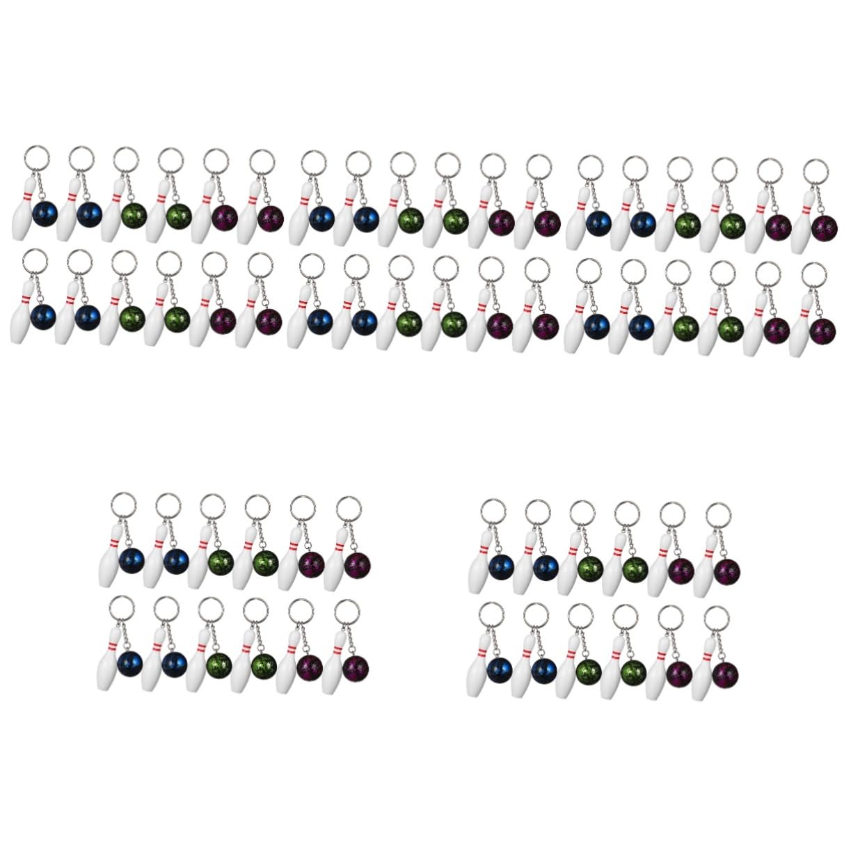 LIOOBO Llaveros De Bolos Mini Llaveros Colgantes De Diseño Deportivo Souvenirs De Bowling Para Decorar Mochilas Y Bolsos 12 Piezas X 5