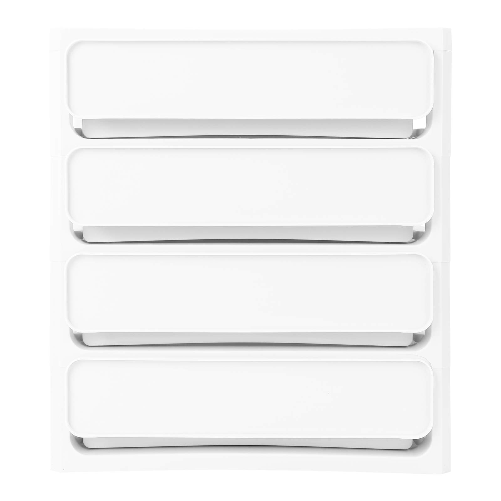 BESTOYARD Caja de Almacenamiento de Maquillaje en Color Blanco Diseño de Cuatro Capas y Cajones de Pp para Organizar Escritorio en Casa U Oficina