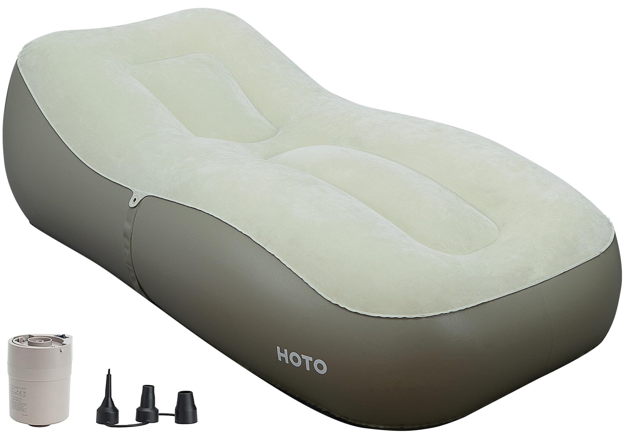 HOTOSelf-Inflating Sofa, Fast Inflation, Detachable Multi-use Air Pump, Super Wide, Ergonomic, Skin-Friendly, Water Resistance, Fold & Store, for Camping, Picnics, Hiking, Tent, and Home Use