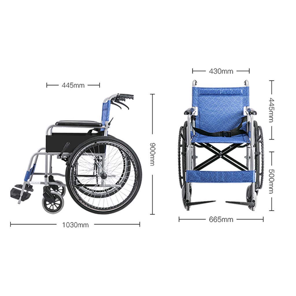 Sedia a rotelle,Old Man Trolley Scooter Multifunzione Ultra portatile Pieghevole Ausili per la deambulazione