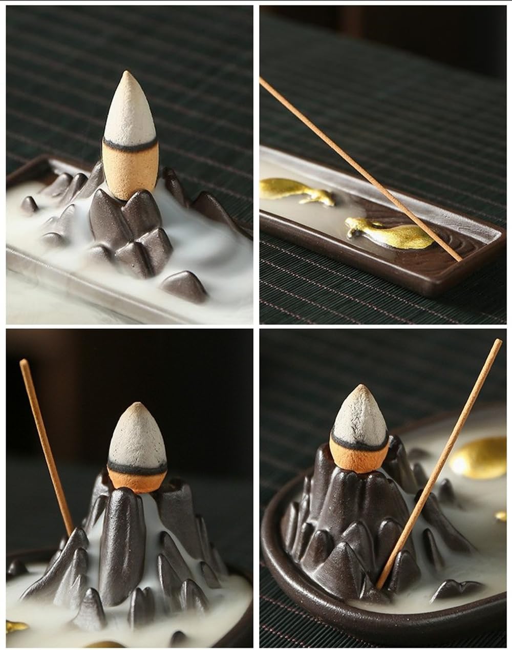 Amazon｜お香立て流川香線香立て陶器製逆流香香炉インセンスホルダー