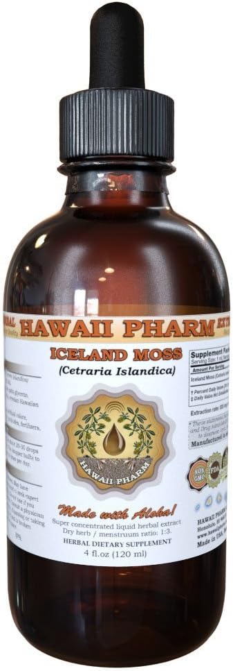 Iceland Moss Liquid Extract, Iceland Moss (Cetraria Islandica) Tincture Supplement 2 oz