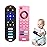 ERSIHUA 2-Pack Baby Teething Toys-TV Remote Control Shape Silicone Infants Teething Toys for Babies 0-18 Months,BPA-Free (Black+Pink)