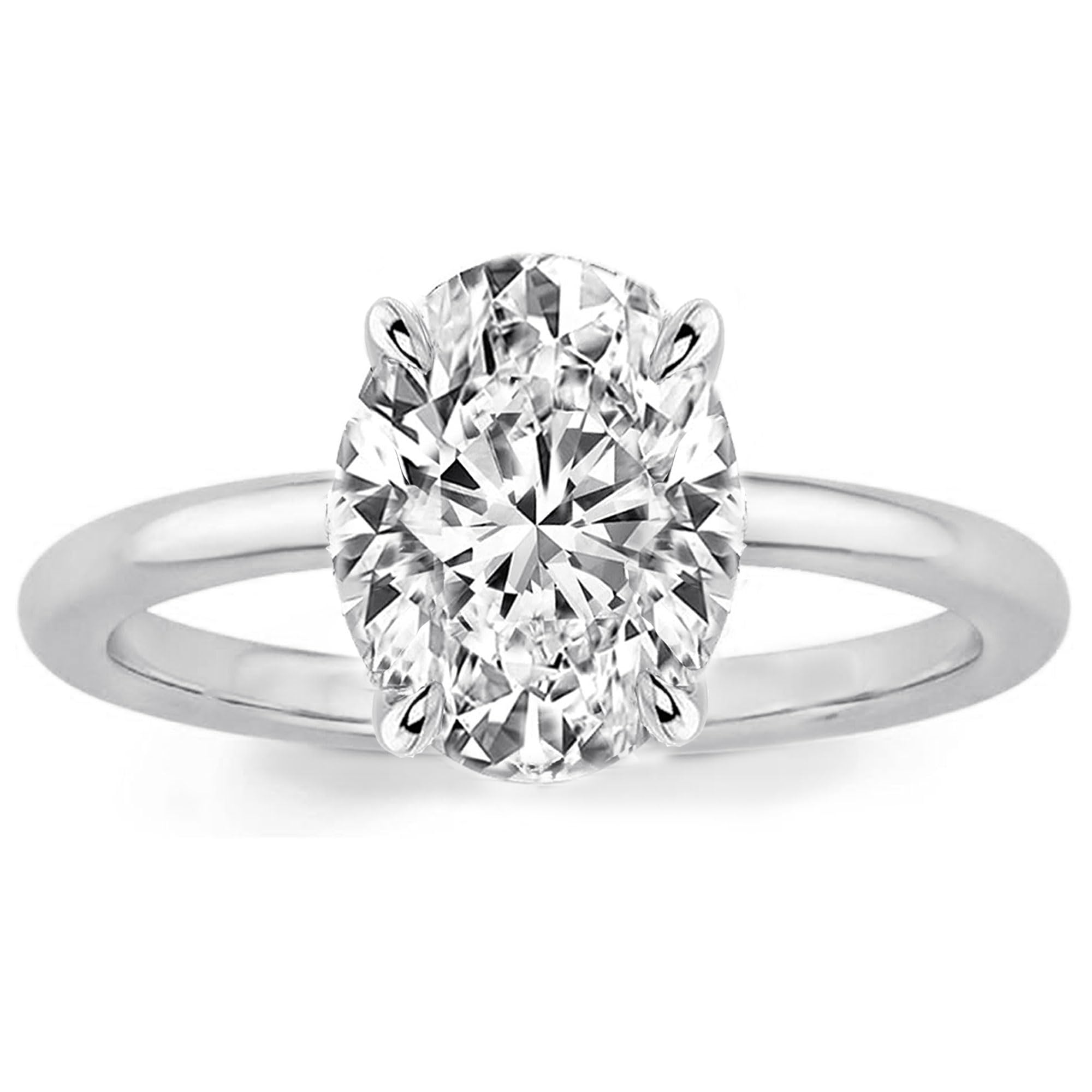 RURULUYA 1.5CT/3.5CT/5.5CT/8CT Elongated Oval Cut Engagement Rings for Women,Simulated Diamond Promise Ring,925 Sterling Silver 18K Yellow Gold Plated