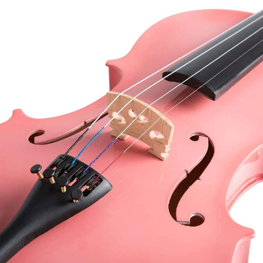 Violino standard da studente, per principianti, 4 corde 4/4 violino full size in tiglio Set for principianti, artigianale e acustico con custodia, arco, ponte, colofonia, stoffa e corde di ricambio, r