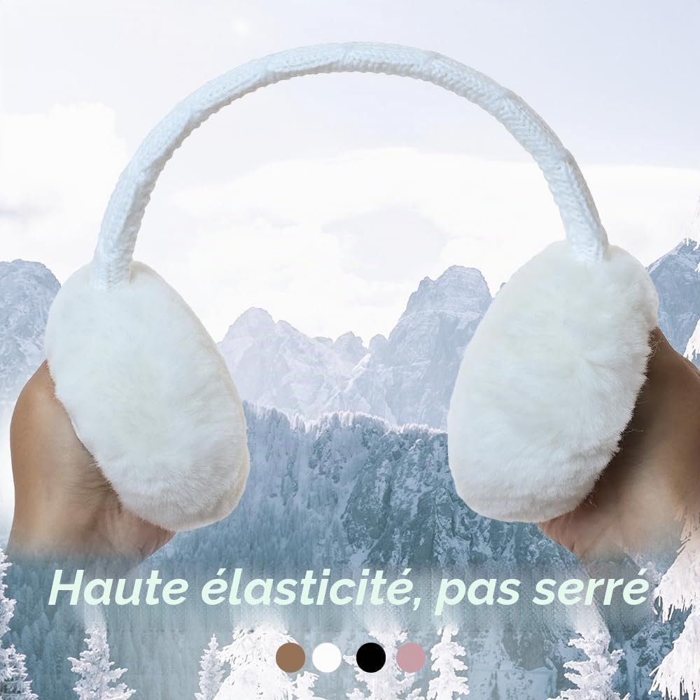 MGGMOKAY Hiver en Plein Air Couvre-oreilles pour Hommes Femmes,cache-oreilles en peau de mouton,Cache-oreilles Chauds