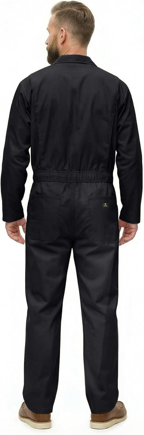 Natural Uniforms Mens Long Sleeve Zip Up Twill Coverall, Stain and Wrinkle Resistant - Image 2