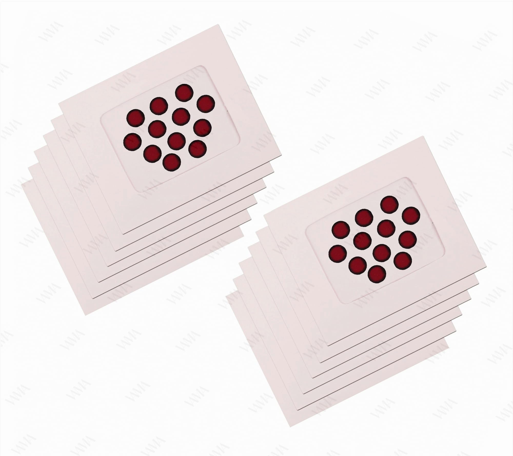VAMA Fashions Premium Velvet Round Shape Black Border Sticker Sketch Kumkum Dark Maroon Bindi for Women - 12 Cards (8mm Big Size Velvet Bindi Maroon)-image-21