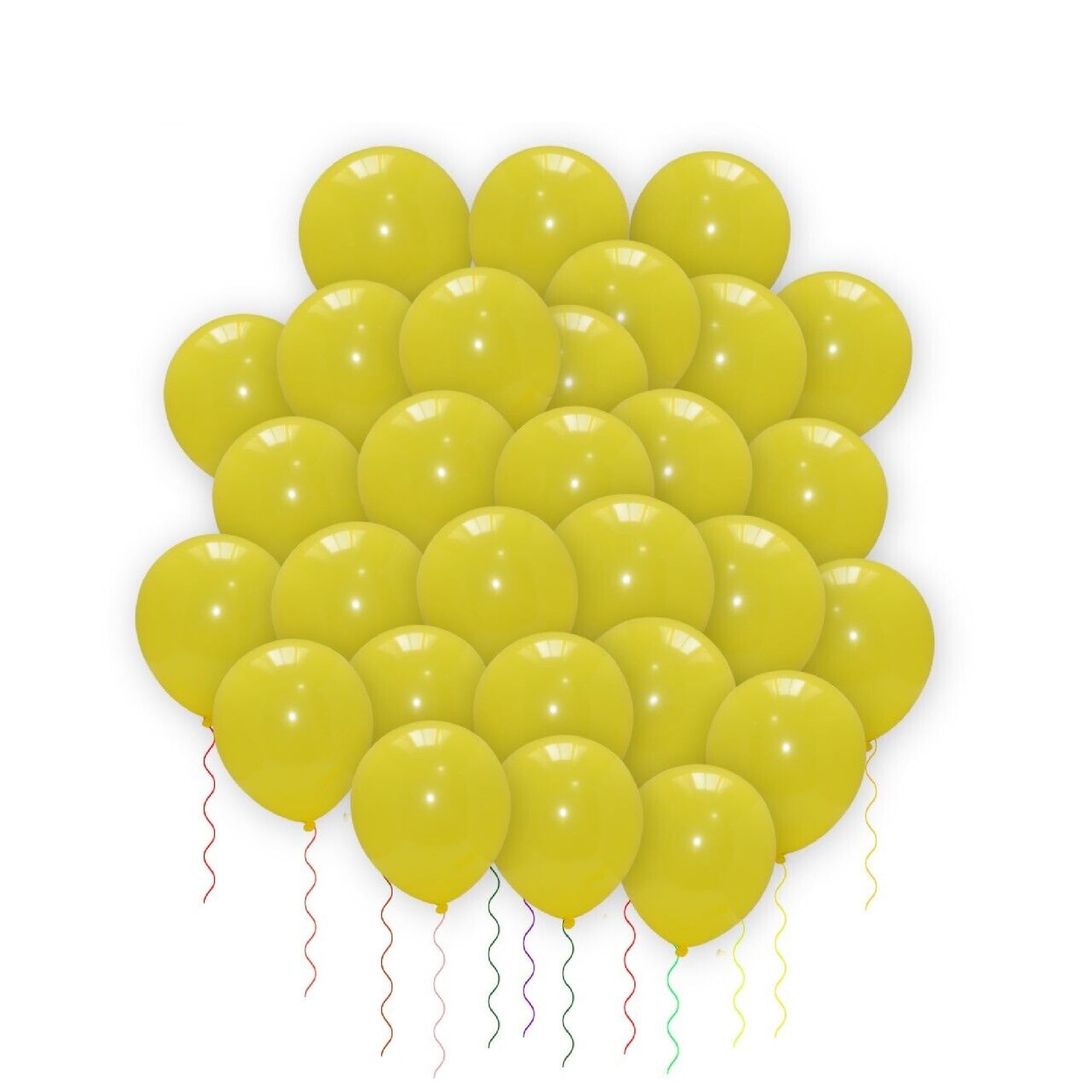 Godfather 10 Inch Plain Balloons For Party Events Decoration Helium Or Air Filled Balloons For Baby Shower (Yellow, Pack Of 100)