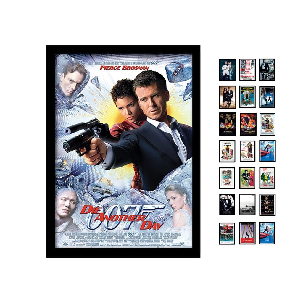 iPosters Pyramid International James Bond (Die Another Day One-Sheet) 30cm x 40cm Framed, Collectors Print, One Size