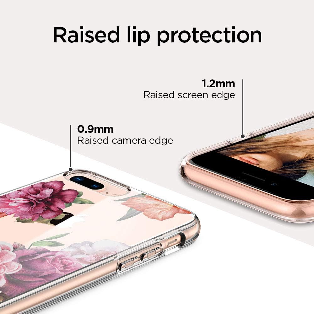 CYRILL Ciel [Cecile Collection] Designed for Apple iPhone 8 Plus (2017) / Designed for Apple iPhone 7 Plus (2016) - Rose Floral