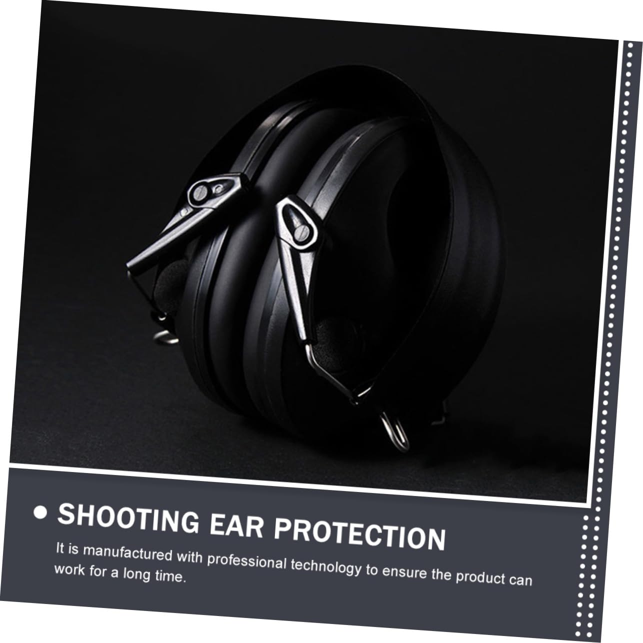 Casque Antibruit Électronique de Tir Noir Abs 21 Db, Bandeau Ajustable