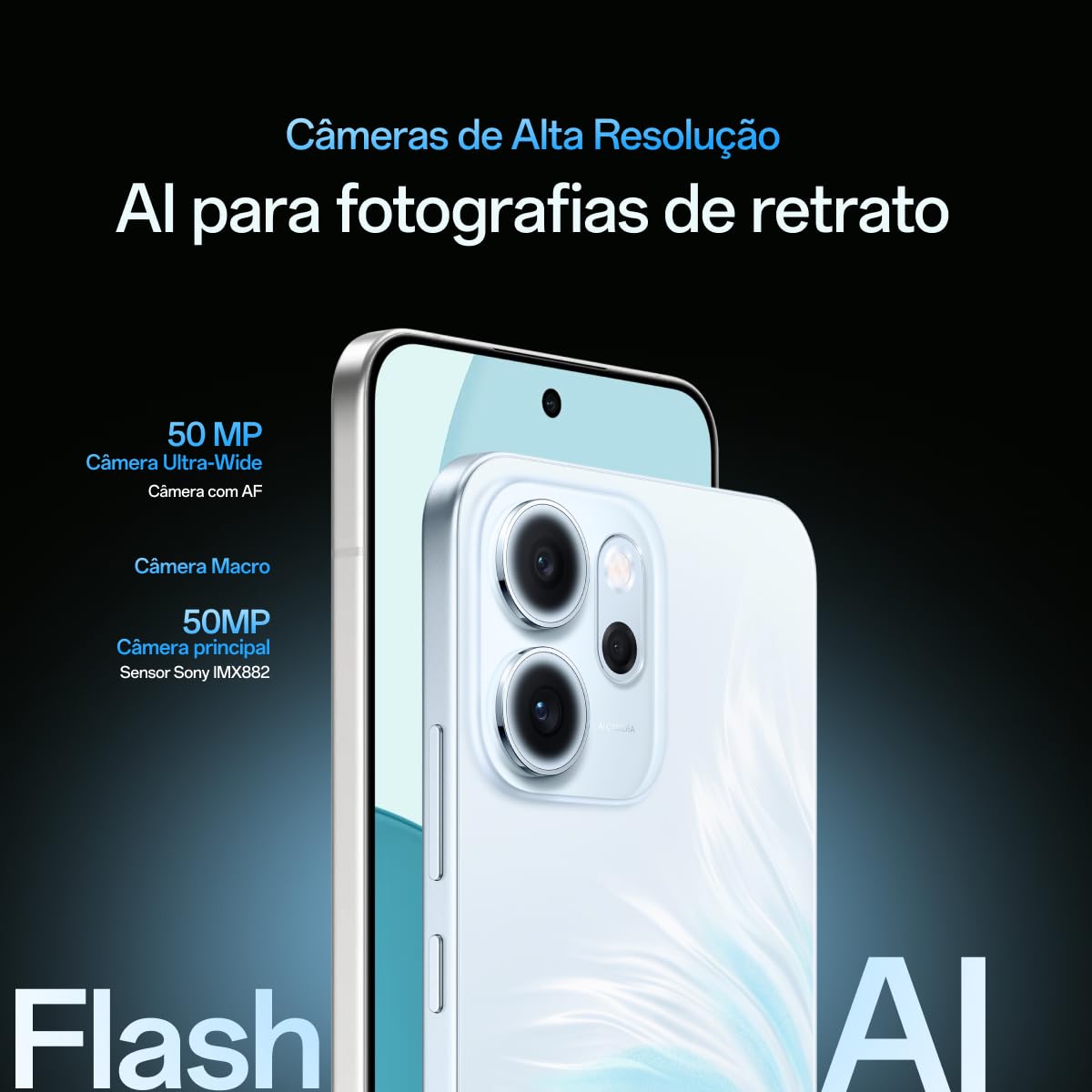 Smartphone OPPO RENO 14 F 5G 256GB 12GB RAM Câmera 50MP IP69