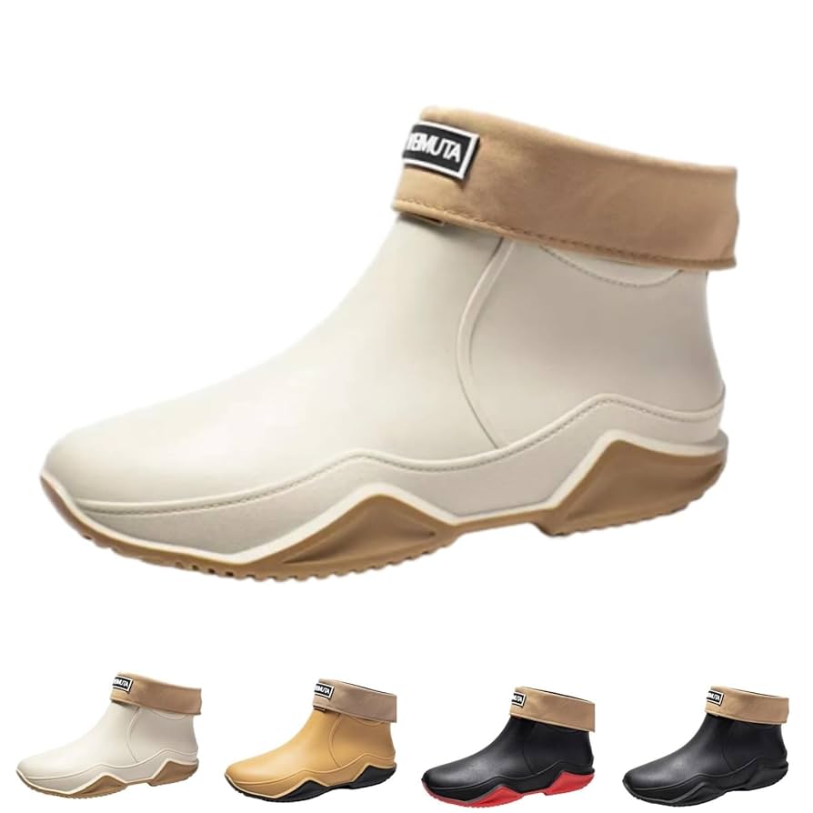 靴 MARDI MERCREDI Wild Long Rain Boots Rain Boots for Women and Men, Waterproof Non-slip Rain Boots