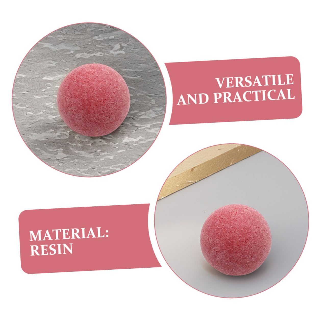CONGARTENO Set of 4 Red Matte Foosball Balls Table Football Replacement Balls Resin Material Tournament Size for Home School Leisure Fun - Image 3