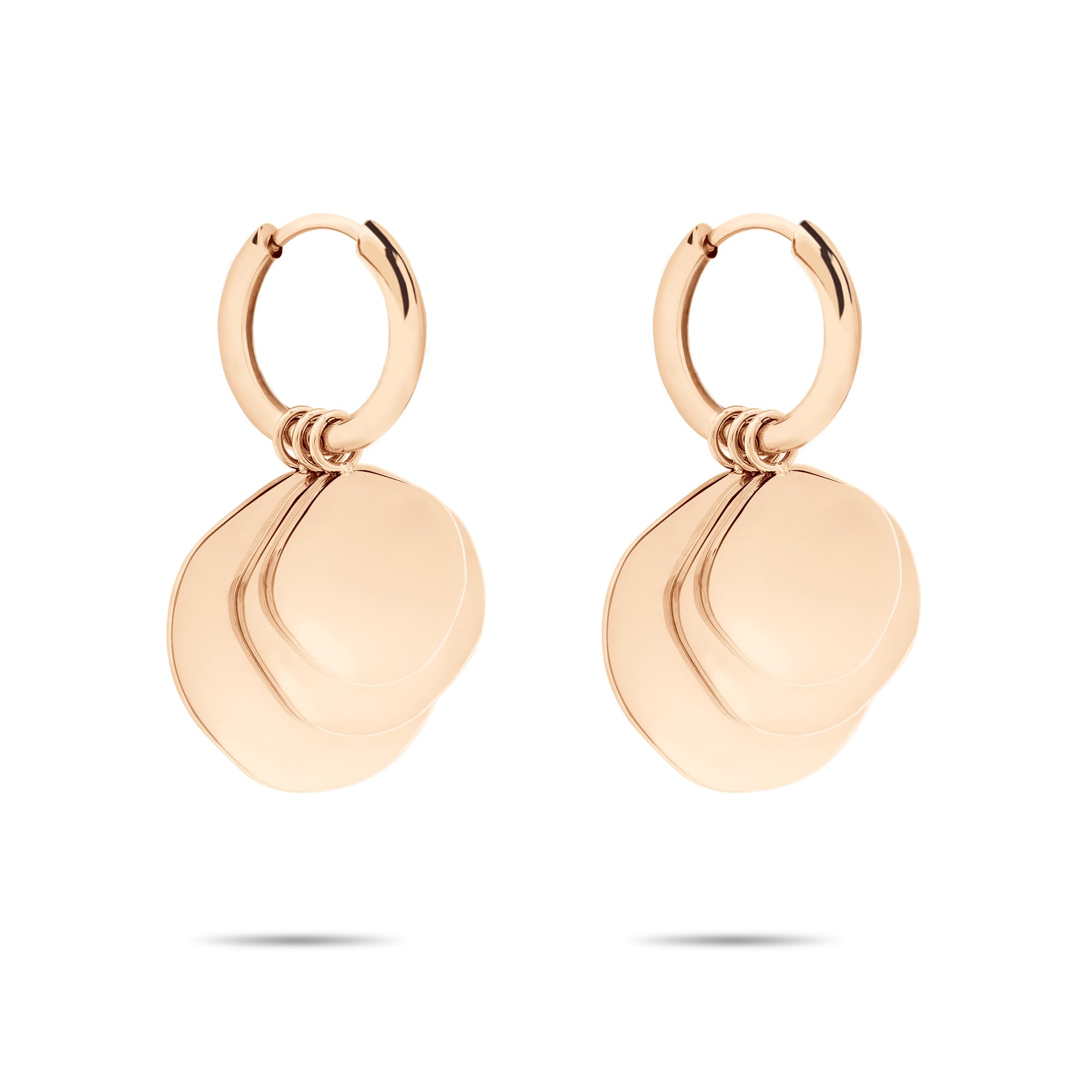 Liebeskind Berlin LJ-1666-E-14 Creole Earrings Stainless Steel in IP Rose Gold, 1,4 cm, Stainless Steel, No Gemstone