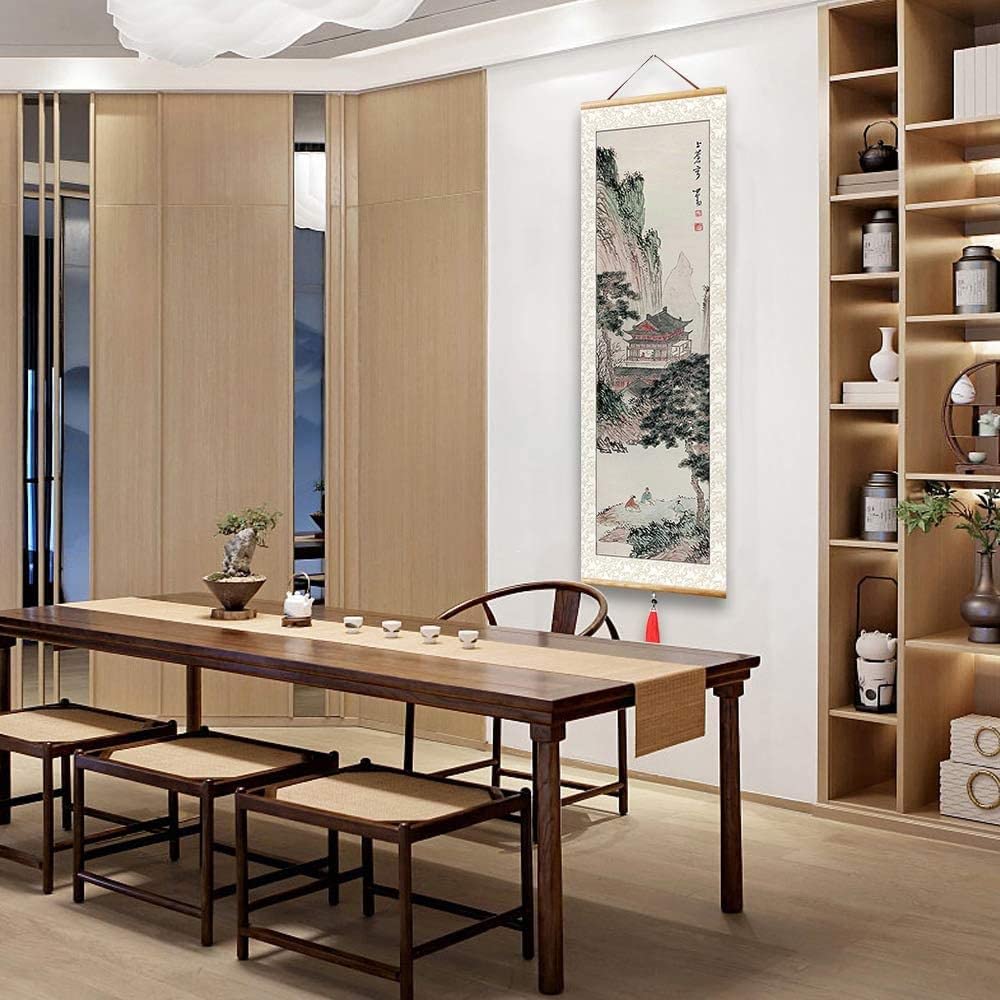 Chinesische Kunst-Wandrolle, hängende Malerei, Rolle, orientalisches Dekor, chinesisches Rollbild, Wandrolle, japanische Wandkunst, chinesische Malerei, Feng Shui, japanische Wandrolle, Dekoration for