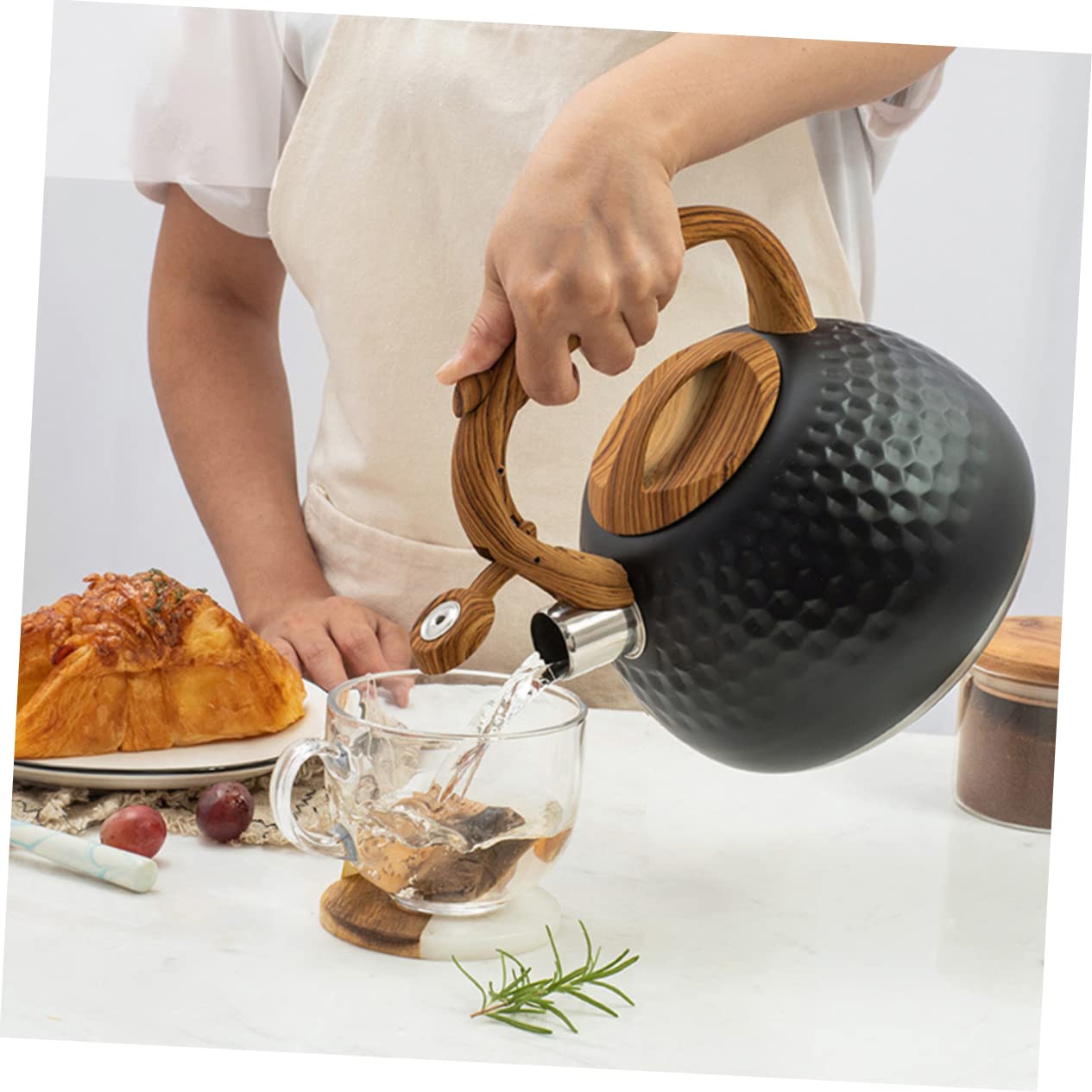 Herbata owocowa Naczynia kuchenne Gwizdek Kawa Płyta kuchenna ze stali nierdzewnej Gwiżdżący czajnik do herbaty Indukcyjny czajnik do herbaty ze stali nierdzewnej Czajnik Dzbanek do kawy Kuchenka C