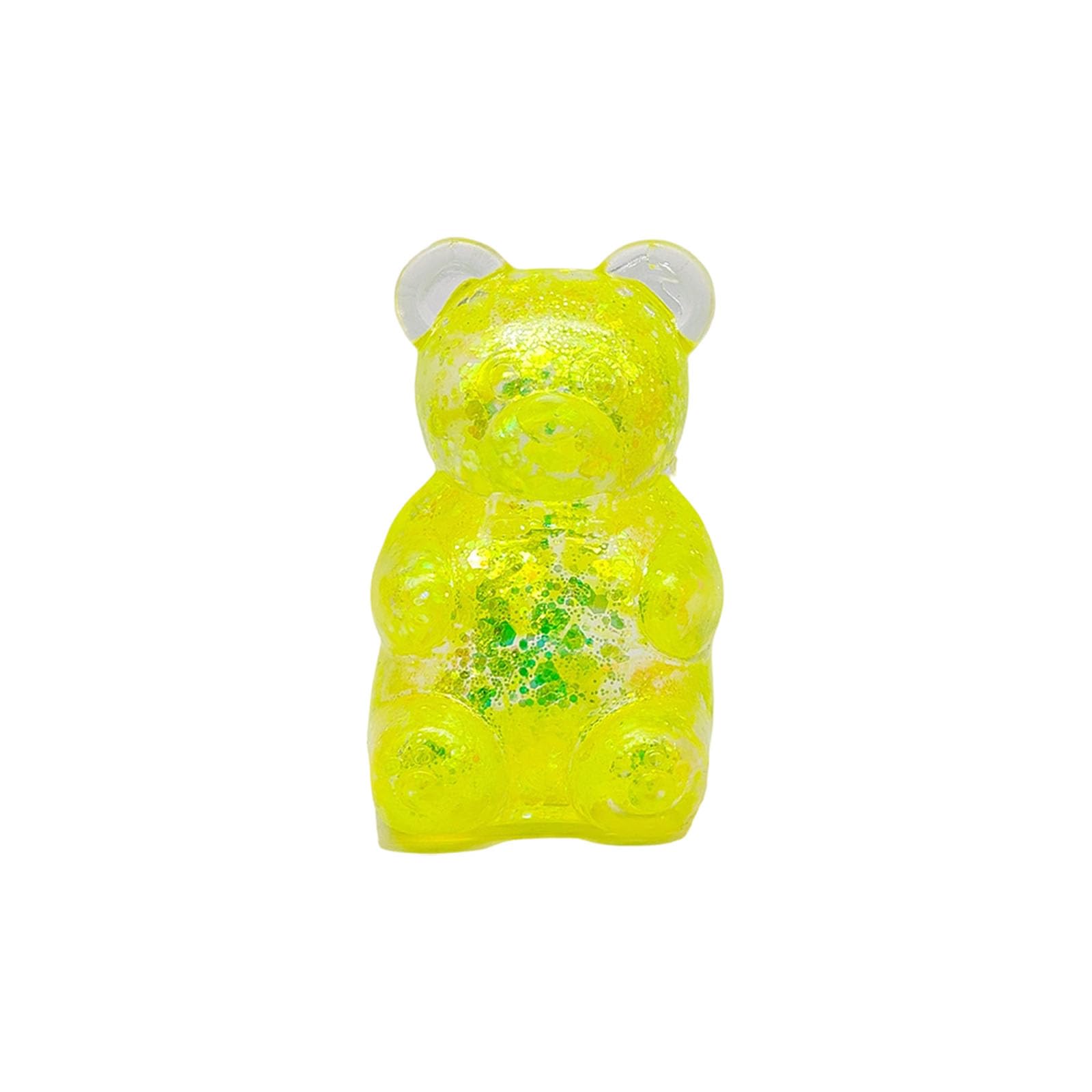 Bear Toy,Stress Bear Squishy Ball,Malt Sugar Textured Bear Squeeze Toy Fidget Squishy Toys for Anxiety Relief for Students and Adults Creative Party Filler Gift (B-Yellow) — image 1