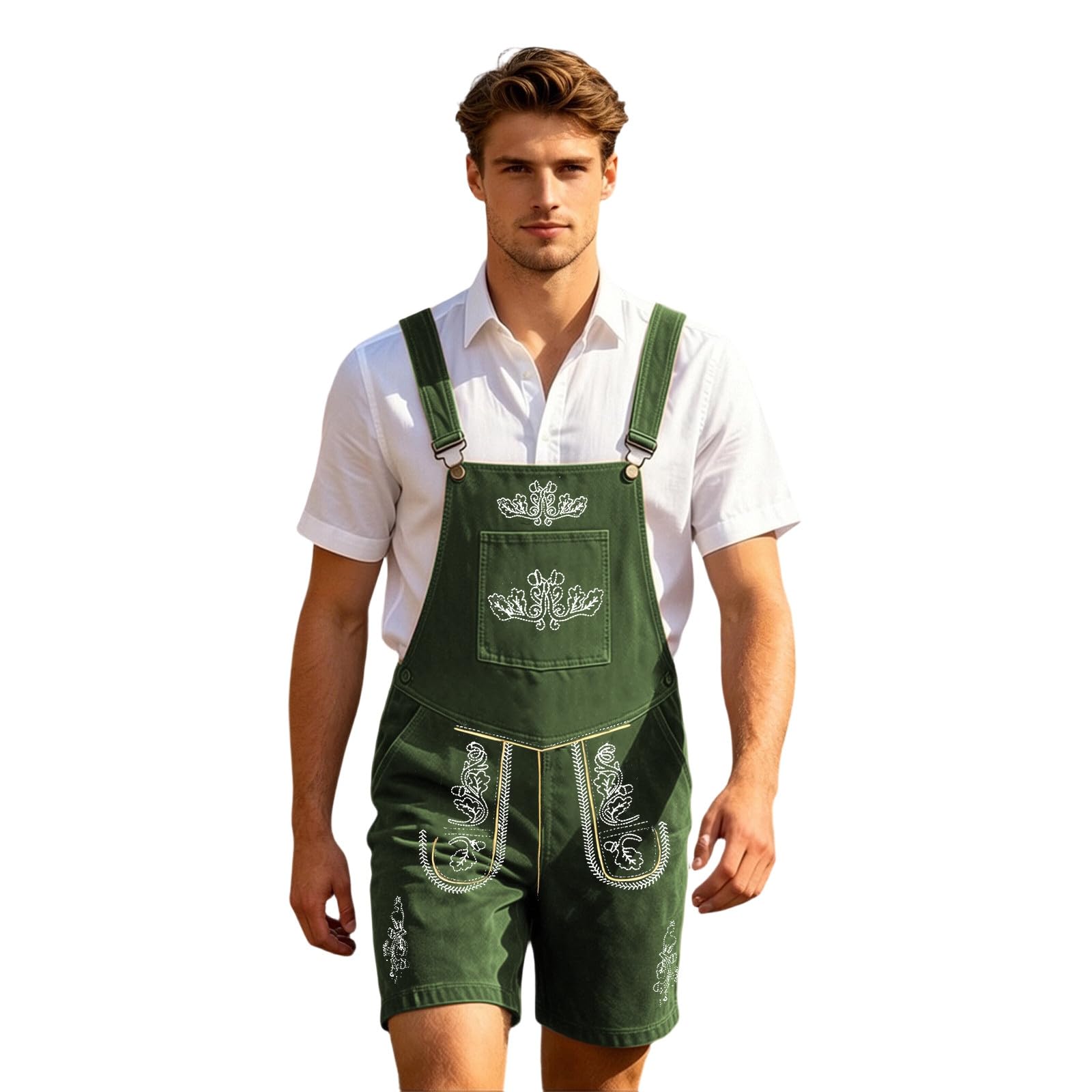 Mono de festival con tirantes para hombre estilo informal 5