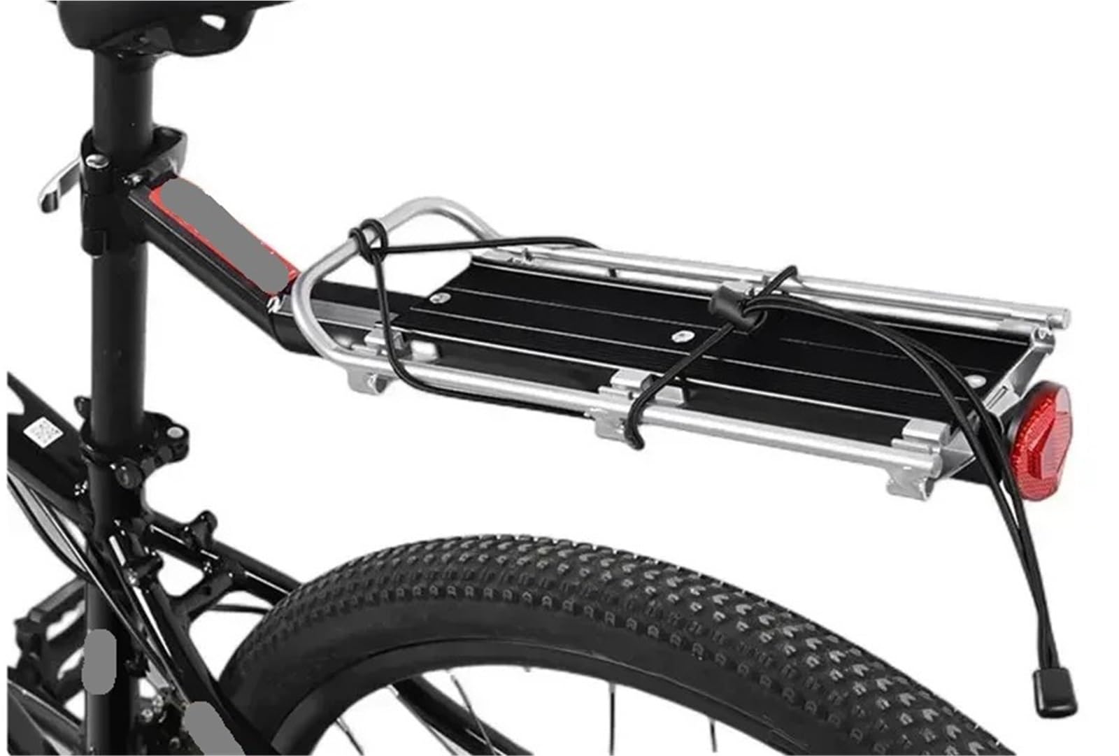 Tylny bagażnik rowerowy, Bagażnik rowerowy Czarny stop aluminium Szybkozamykacz tylny 15kg