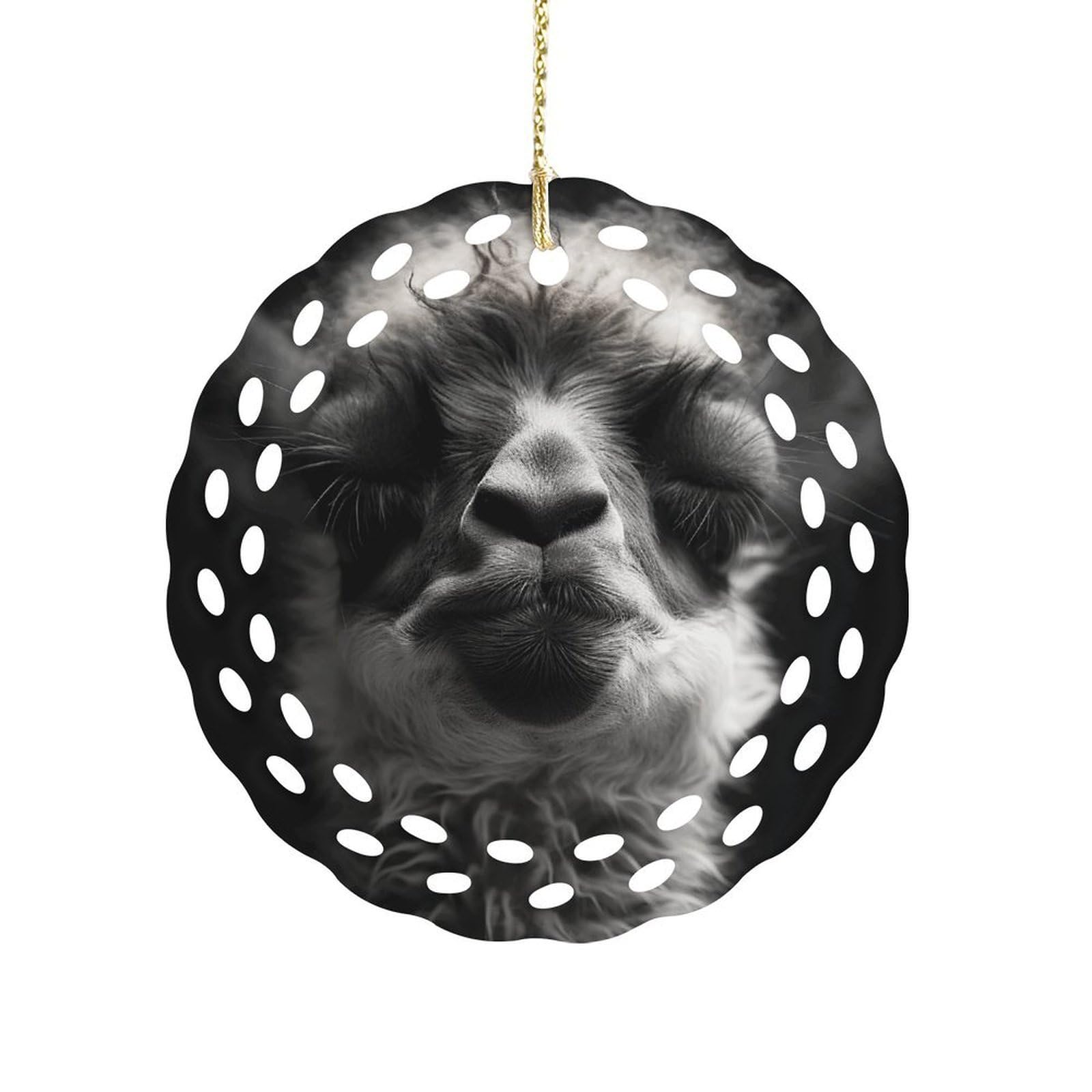 Btcowzrv Style A Little Camel Ceramic Ornament,Round Ornaments With Hole Easy To Hang,Hanging Ornament For Wedding Party Home Window Garden Christmas Day Decor