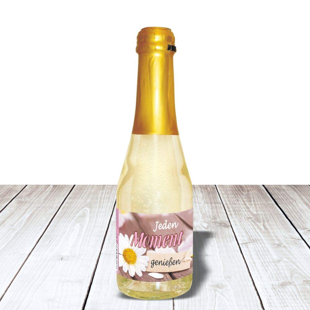Piccolo Liebe Grüße | Beerenperlwein | 0,2 l Sekt halbtrocken | prickelnd freischer Fruchtsecco Perlwein aus weißen Beeren (Piccolo: - Jeden Moment genießen -)