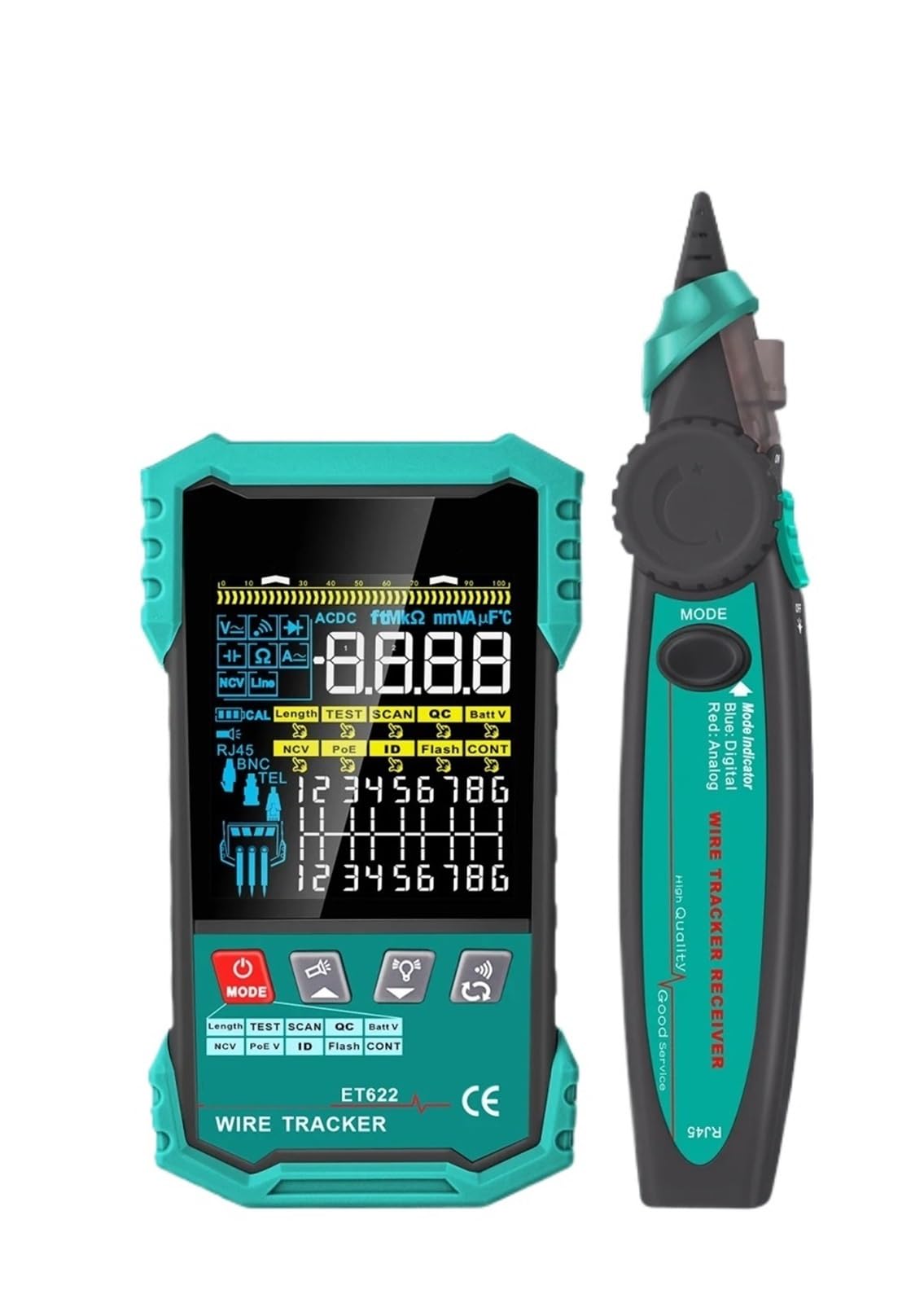 Mthckxjbsuz Et622 Cable Tracker, /623 Network Cable Tester Poe Test Qc Crimping Breakpoint Detect Lan Tracker 400M Length Measurement
