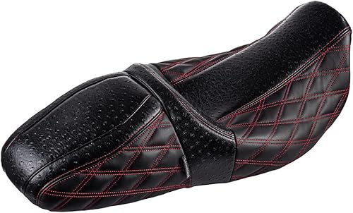 Advanblack Asiento Raptor con costuras de diamante y cuero de avestruz para 08 Up Harley Touring